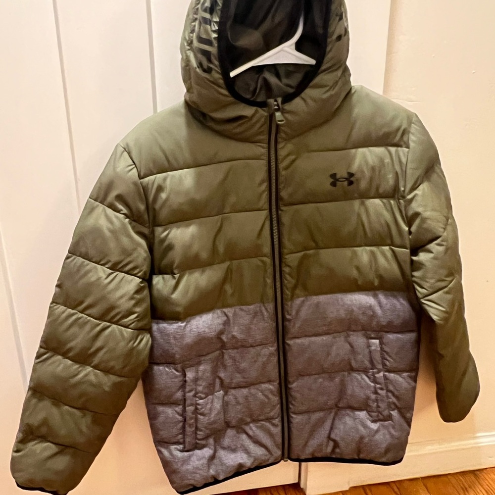 Under Armour Kids' Olive and Charcoal Puffer Jacket